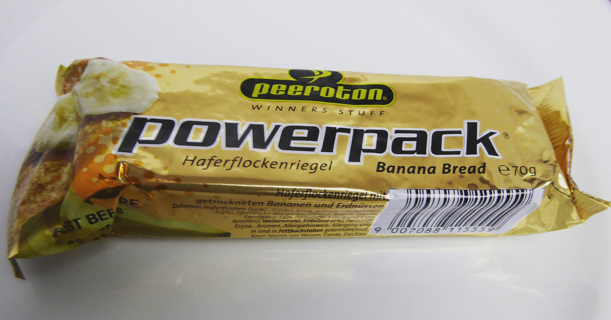 powerpack banana bread bar peeroton