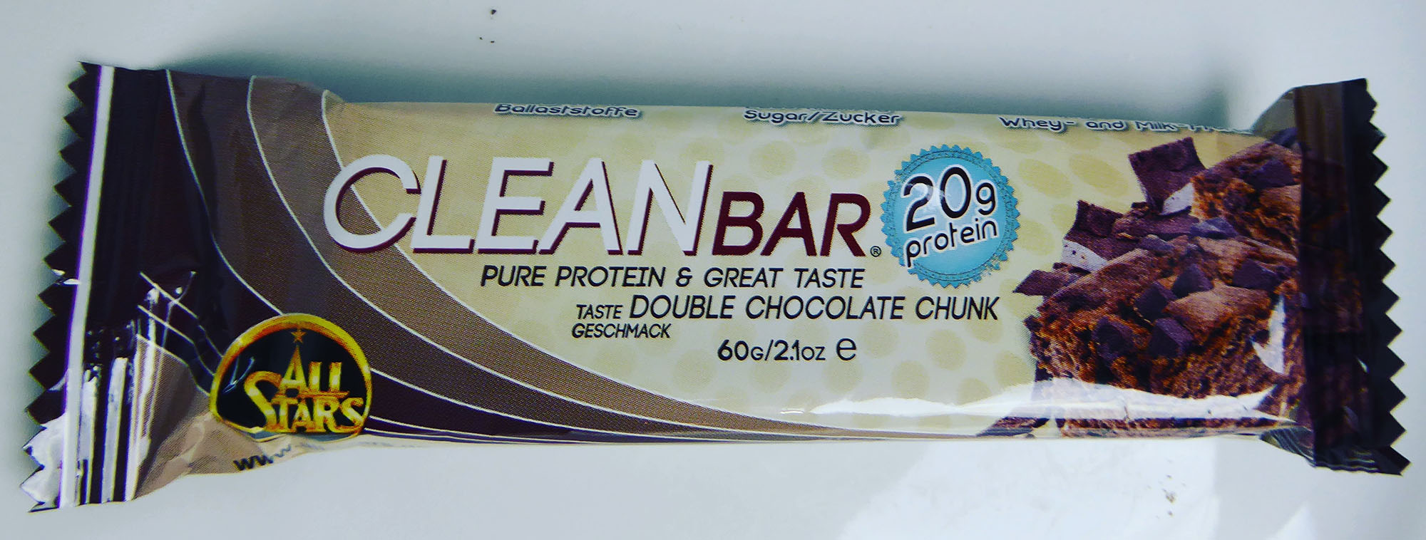AllStars Cleanbar Double Chocolate Chunk Protein Bar
